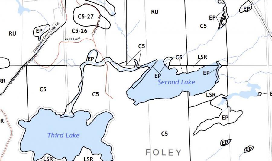 Zoning Map of Third Lake in Municipality of Seguin and the District of Parry Sound